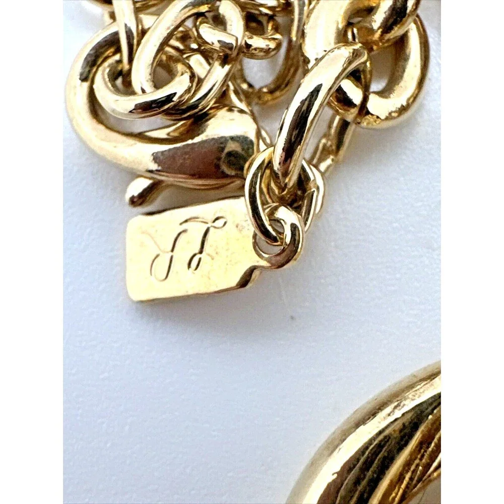 Lady Remington TRISH Faux Pearl Bib Necklace Gold Tone Statement Vintage 18-20